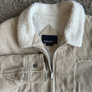 Vintage Buckle BKE 67 Men's Large Sherpa Lined Work Coat Corduroy Cotton Jacket